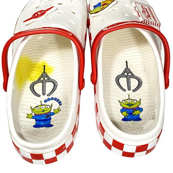 Crocs Off Court Clog Toy Story Pizza Planet Mens 12 White Red 2024 main image 5
